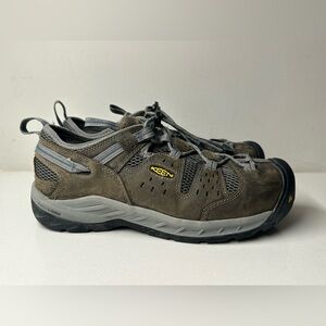 KEEN Utility Atlanta Cool II ESD Mens US 11.5 Brown Waterproof Steel Toe Lace Up